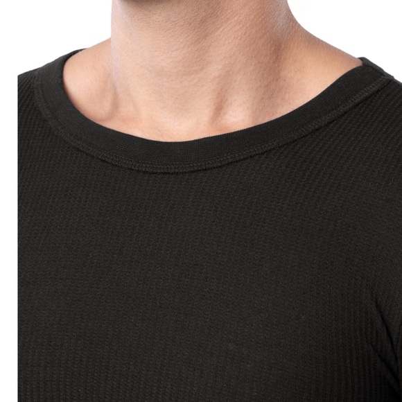 Fruit of Loom Mens Waffle Baselayer Crew Neck Thermal Top - Picture 3 of 5
